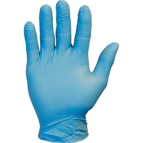 Safety Zone Powder Free Blue Nitrile Gloves - Large Size - Nitrile - Blue - Allergen-free, Latex-free, Silicone-free, Powder-free, Chlorinate, Comfort