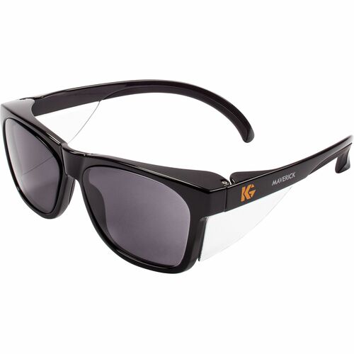 Kleenguard V30 Maverick Eye Protection - Recommended for: Outdoor - Universal Size - Flying Particle, Fog, UVB, UVA, UVC Protection - Smoke Gray, Black - Anti-fog, Lens, Durable, Lightweight, Wraparound Lens, Comfortable, Anti-scratch, Nose Bridge, Side S