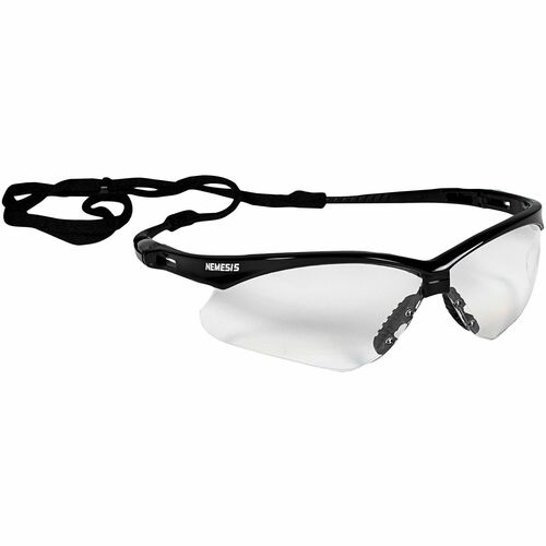 Kleenguard V30 Nemesis Safety Eyewear - Universal Size - Ultraviolet Protection - Clear Lens - Comfortable, Neck Cord, Slip Resistant, Neck Cord, Anti-fog, Wraparound Frame, Anti-fog, Lightweight - 12 / Carton