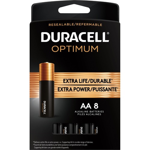 Duracell Optimum Battery - For Toy, Flashlight - AA - 8 / Pack