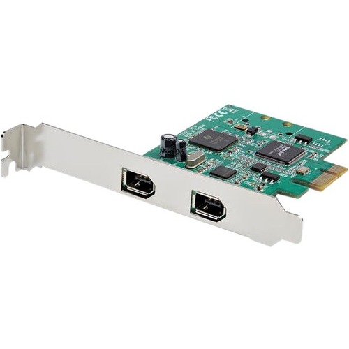 StarTech.com 2 Port PCI Express FireWire Card - TI TSB82AA2 Chipset - Plug-and-Play - PCIe 1394a FireWire Adapter (PEX1394A2V2) - PCI Express Firewire card lets you add 2 FireWire 400 ports to your desktop PC allowing you to connect IEEE 1394A FireWire de