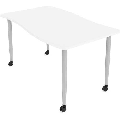 Global Zook Utility Table - Wave Top - Designer White