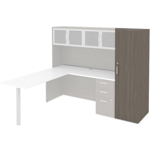 Offices To Go Ionic ML6518WDL Storage Cabinet - 18" x 24" x 65" , 0.1" Edge - Material: Thermofused Laminate (TFL) Surface, Polyvinyl Chloride (PVC) Edge - Finish: Absolute Acajou