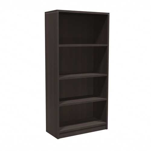 Heartwood Innovations Bookcase - 1" Shelf, 0.1" Edge - 4 Shelve(s) - Material: Particleboard, Polyvinyl Chloride (PVC) Edge, Laminate - Finish: Evening Zen, Thermofused Laminate (TFL) Top