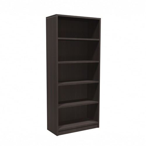 Heartwood Innovations Bookcase - 1" Shelf, 0.1" Edge, 32" x 14"72" - 5 Shelve(s) - Material: Particleboard, Polyvinyl Chloride (PVC), Laminate - Finish: Evening Zen