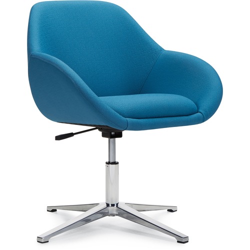 Offices To Go OTG13080 Lounger Chair - Four-legged Base - Aqua - Fabric - 1 Each