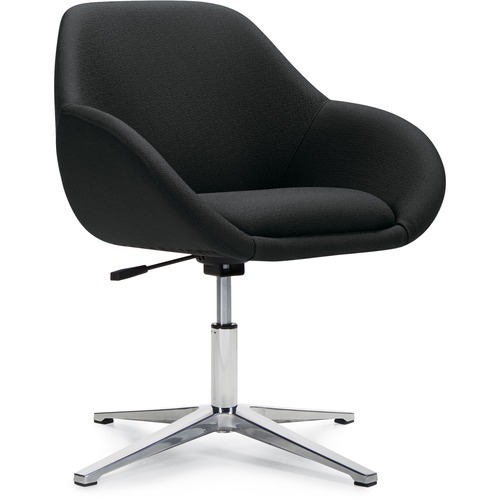 Global OTG13080 Lounger Chair - Four-legged Base - Carbon - Fabric - 1 Each