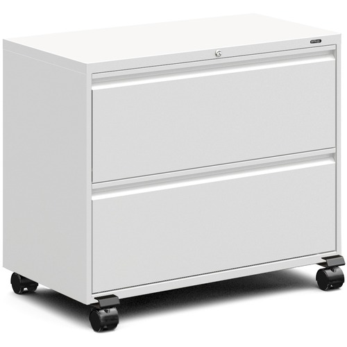 Offices To Go Mobile 2 High Lateral File - 36" x 19.3" x 30.8" - Finish: Designer White