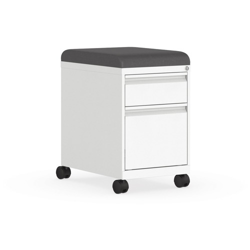 Offices To Go Box-File Mobile Pedestal - 2-Drawer (Cushion Sold Separately) - 15" x 22.6" x 23.1" - 2 x Box, File Drawer(s) - Finish: Designer White
