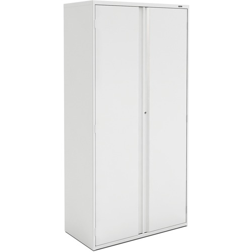 Offices To Go MVLS42L 42" Storage Cabinet - 36" x 18" x 42" - 2 x Shelf(ves) - 2 x Door(s) - Hinged Door, Lockable, Recessed, Bottle Storage, Leveling Glide - Designer White