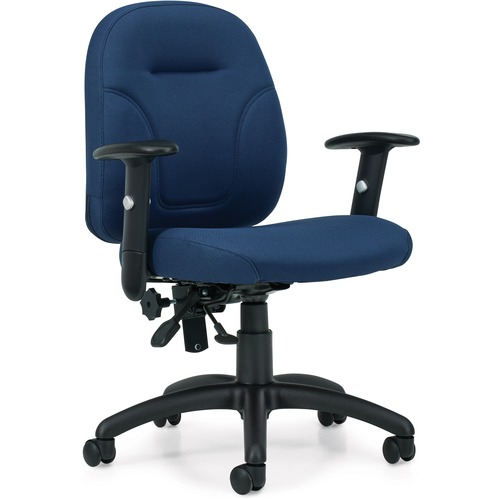 Offices To Go MVL2847F Task Chair - Twilight Fabric Seat - Twilight Fabric Back - 5-star Base - Yes - 1 Each - Task Chairs - GLBMVL2847FTC69