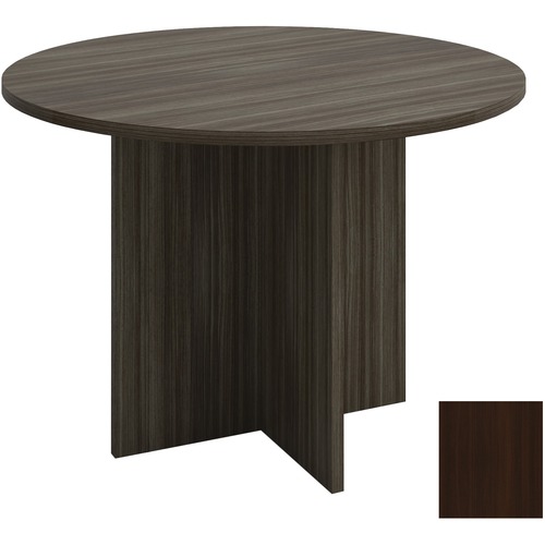 Heartwood HDL Innovations Round Meeting Tables - 30" , 1" Table Top, 0.1" Edge - Material: Polyvinyl Chloride (PVC) Edge - Finish: Evening Zen
