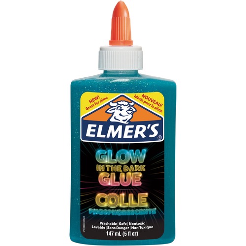 Elmer's Glow in Dark Glue - Project - 1 Each - Blue - Washable School Glue - EPI2046268