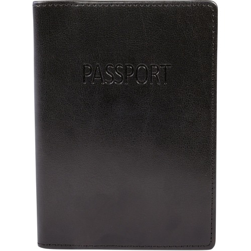 Austin House Carrying Case (Wallet) Passport, ID Card, Credit Card, Boarding Pass, Cash, Document - Black - Genuine Leather x 5.50" (139.70 mm) Width x 4.25" (107.95 mm) Depth - 1 Pack