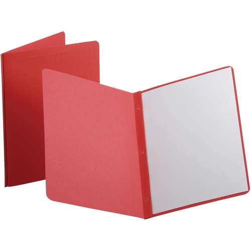 TOPS Recycled Report Cover - 100 Sheet Capacity - Leatherette - Red - 6 / Pack