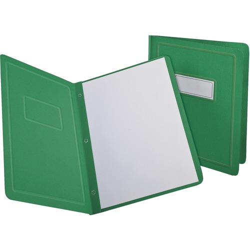 TOPS Recycled Report Cover - 100 Sheet Capacity - Leatherette - Green - 6 / Pack