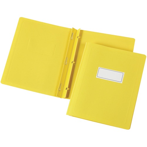TOPS Recycled Report Cover - 100 Sheet Capacity - Leatherette - Yellow - 6 / Pack - Report Covers - OXF66509