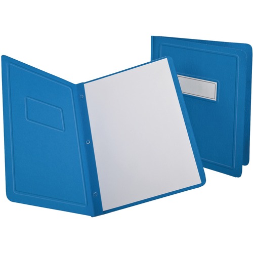 TOPS Recycled Report Cover - 100 Sheet Capacity - Leatherette - Light Blue - 6 / Pack