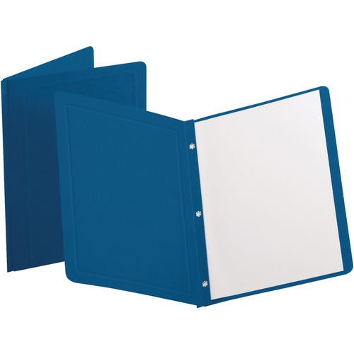 TOPS Recycled Report Cover - 100 Sheet Capacity - Leatherette - Dark Blue - 6 / Pack - Report Covers - OXF56559