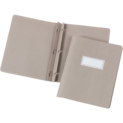 TOPS Letter Recycled Report Cover - 8 1/2" x 11" - 100 Sheet Capacity - Leatherette - Gray - 25 / Pack