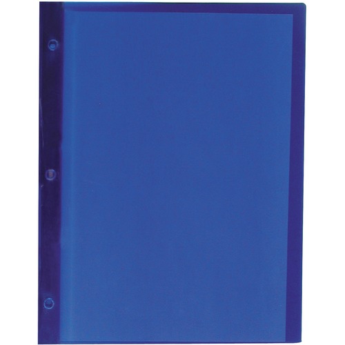 Winnable Letter Report Cover - 8 1/2" x 11" - 80 Sheet Capacity - 3 x Prong Fastener(s) - Dark Blue - 3 / Pack