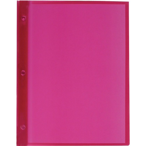 Winnable Letter Report Cover - 8 1/2" x 11" - 80 Sheet Capacity - 3 x Prong Fastener(s) - Poly - Red - 3 / Pack