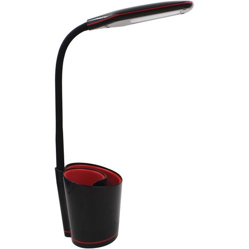 DAC Desk Lamp - 5.50 W LED Bulb - 380 lm Lumens - Silicone - Desk Mountable - Black, Red - for Desk, Home, Dorm, College