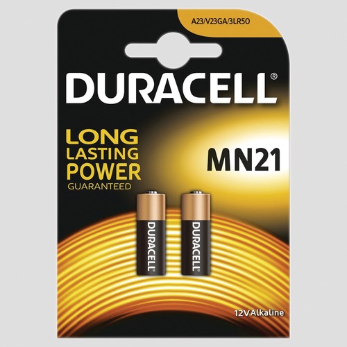 Duracell Plus CopperTop Battery - For Medical Equipment, Garage Door Opener, Car Alarm, Door Lock, Motion Detector, Keyfob Transmitter, GPS Device, Security Device - MN21/23 - 34 mAh - 12 V DC - 2 / Pack - Specialty Batteries - DURMN21B2PK