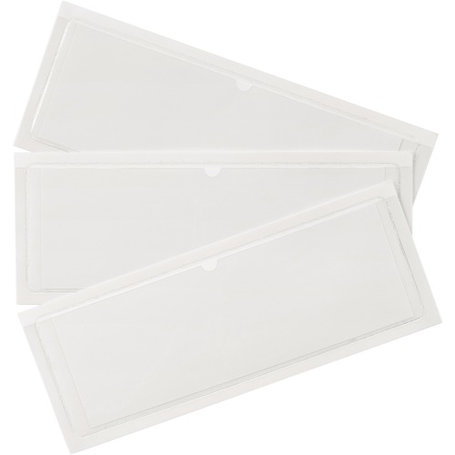 Merangue Label Holder - 2 1/4" x 9 1/4" Sheet - Clear - Polyvinyl Chloride (PVC) - 12 / Pack - Label Holders - MGE1026916100000
