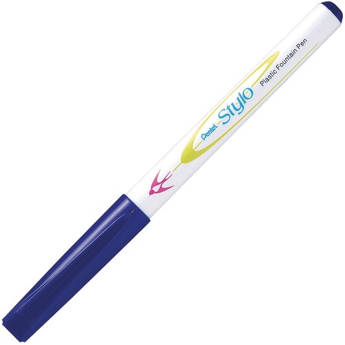 Pentel Stylo Fountain Pen - Blue Water Based Ink - Plastic Tip