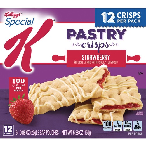 Special K Strawberry Flavour Fruit Crisps - No Artificial Flavor, No Artificial Color - Strawberry - 25 g - 12 / Box