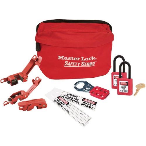Master Lock S1010DELECKIT Safety Lockout Kit - Red - 1 Each