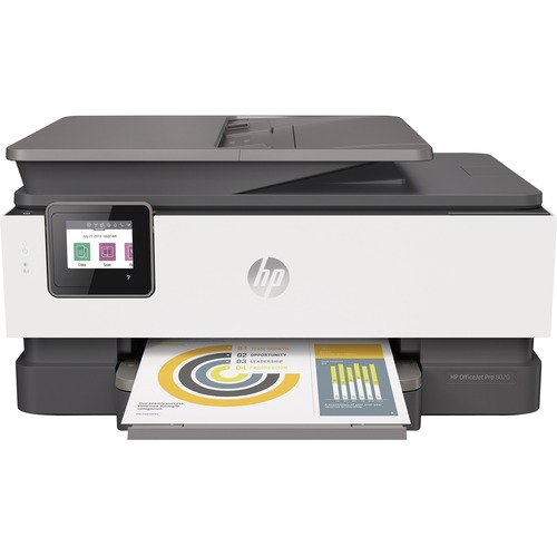 HP Officejet Pro 8020 Wireless Inkjet Multifunction Printer - Color - Copier/Fax/Printer/Scanner - 20 ppm Mono/10 ppm Color Print - 1200 x 1200 dpi Print - Automatic Duplex Print - 225 sheets Input - Color Scanner - Monochrome Fax - Wireless LAN - USB - 1