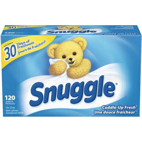 SNUGGLE Original Cuddle-Up Fresh Sheets - Sheet - White Floral, Bright Green Citrus, Soft Musk, Cuddle-Up Fresh Scent - 120 / Pack