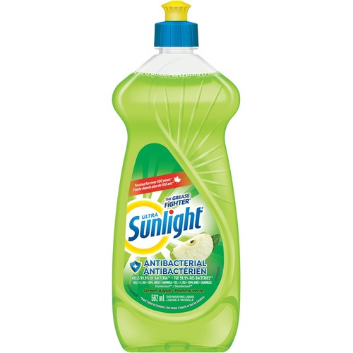 Sunlight Liquid Dish Soap - Concentrate Liquid - 19 fl oz (0.6 quart) - Green Apple Scent - 1 Each