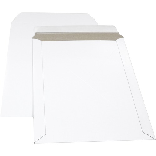 Supremex Enviro-logiX Flat Mailers - Multipurpose - 9 3/4" Width x 12 1/4" Length - Peel & Seal - Paperboard - 100 / Pack - White