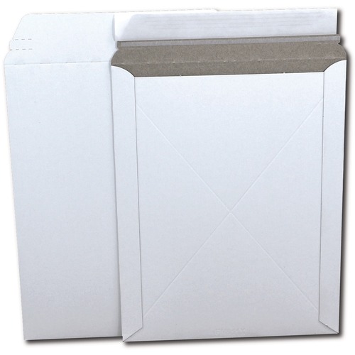 Supremex Enviro-logiX Mailer - Multipurpose - 9" Width x 11 1/2" Length - Peel & Seal - Paperboard - 100 / Pack - White - Flat/Media Mailers - SPXFM911X