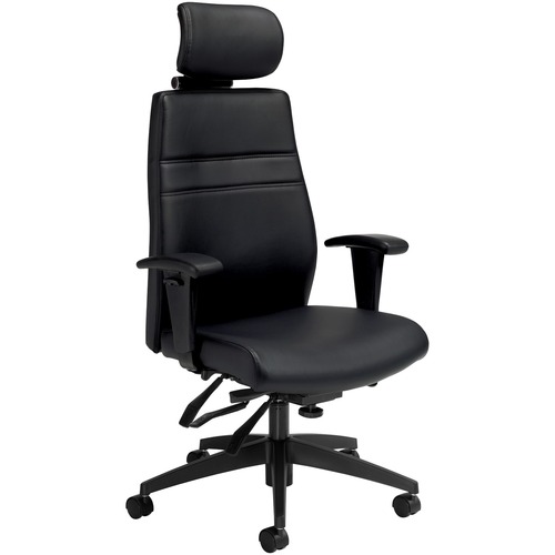 Offices To Go M-Task Multi-Tilter Executive Back Chair with Headrest Black - Black