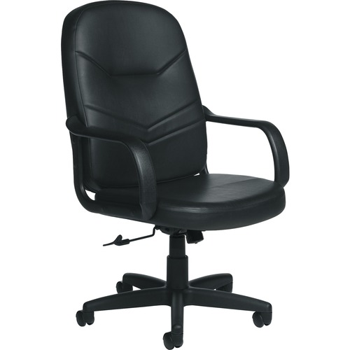 Global Trent Tilter Chair High Back Bonded Leather Luxhide Black - High Back - Black