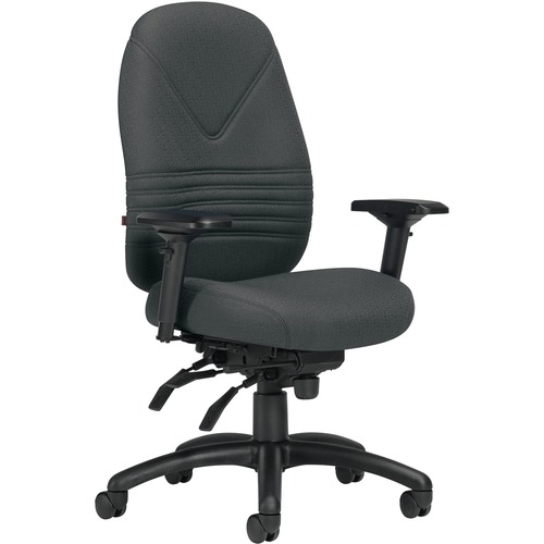 Global Chevron Ultra 24-Hour Multi-Tilter Chair High Back Fusion Fabric Graphite - Graphite