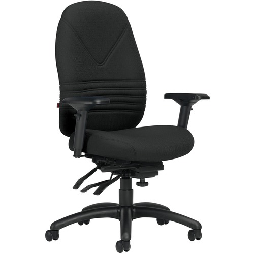 Global Chevron Ultra High Back Multi-Tilter Chair Jagged II Black Coal - High Back - Black Coal