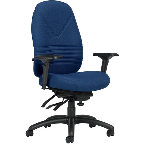 Basics® Chevron Ultra™ High Back Multi-Tilter Chair Fusion Fabric Cobalt - High Back - Cobalt Blue - Task Chairs - BAO11203FU83