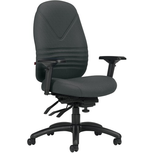 Basics® Chevron Ultra™ High Back Multi-Tilter Chair Fusion Fabric Graphite - High Back - Storm Cloud