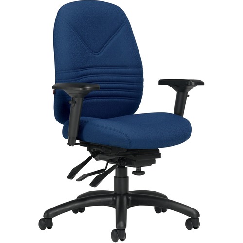 Global Chevron Ultra Medium Back Multi-Tilter Chair Jagged II Cobalt Blue - Mid Back - Cobalt Blue