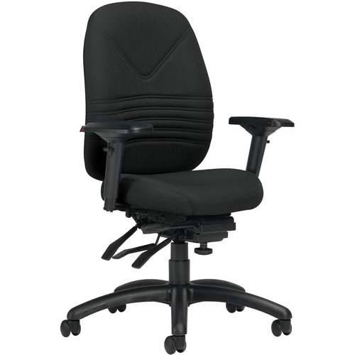 Global Chevron Ultra Medium Back Petite Seat Multi-Tilter Chair Black Coal - Mid Back - Black Coal