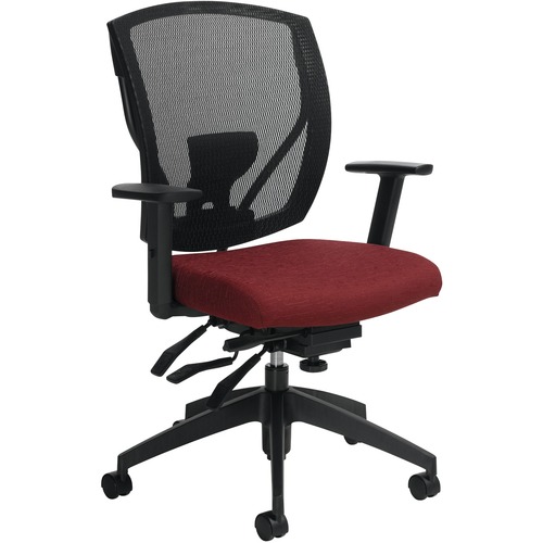 Offices To Go Ibex Mesh Medium Back Multi-Tilter Chair Urban Red Rose - Mesh Back - Mid Back - Urban Red Rose