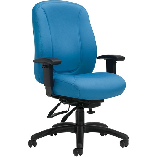 Offices To Go Overtime Multi-Tilter Chair High Back Waterfall Fabric Sky - High Back - Sky