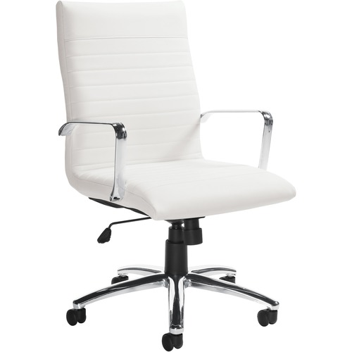 Offices To Go Ultra Tilter Chair High Back Bonded Leather Luxhide White - High Back - White - Medium Back - GLBMVL11730PU38BL2