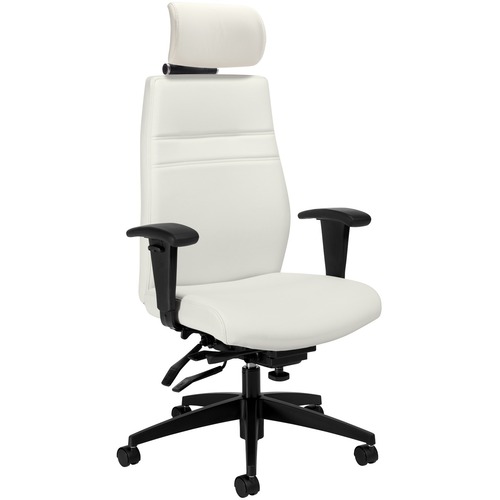 Offices To Go M-Task Multi-Tilter Executive Back Chair with Headrest White - White