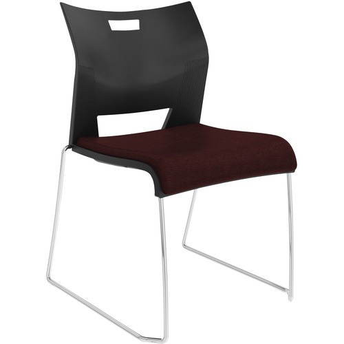 Global Duet Upholstered Stacking Chair Tomato - Finish: Tomato